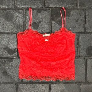 Free people Lacey essential cami red size XS